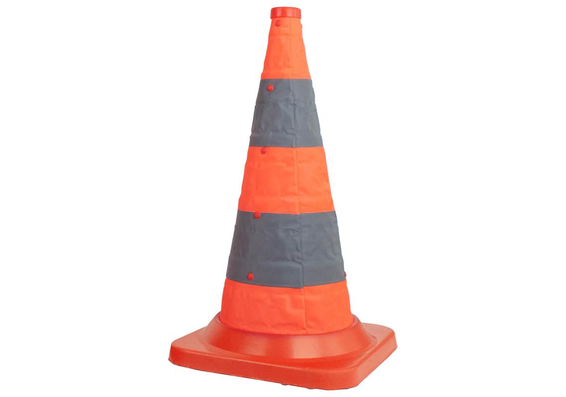 Cono stradale pieghevole da 50 cm con LED e custodia per il trasporto